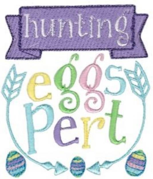 Picture of Hunting Eggspert Machine Embroidery Design