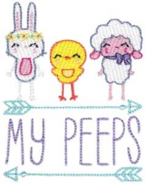 Picture of My Peeps Machine Embroidery Design