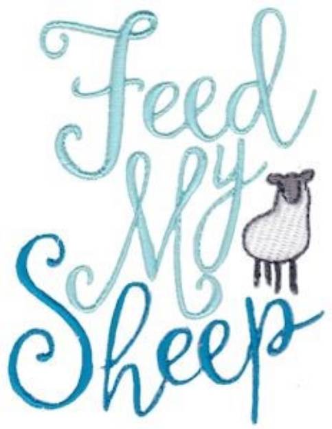 Picture of Feed My Sheep Machine Embroidery Design
