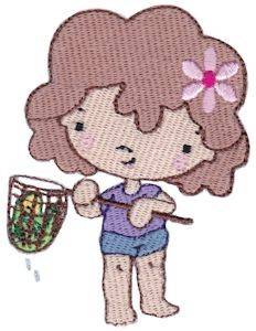 Picture of Beach Combing Babe Machine Embroidery Design