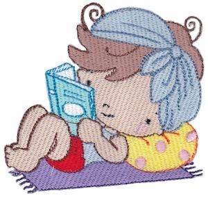 Picture of Reading Summer Cutie Machine Embroidery Design