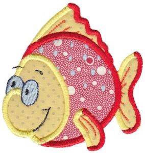 Picture of Cute Applique Fish Machine Embroidery Design