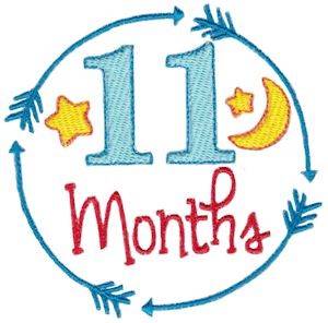 Picture of Babies 11 Month Milestone Machine Embroidery Design