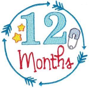 Picture of Babies 12 Month Milestone Machine Embroidery Design