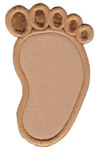 Picture of Baby Footprint Applique Machine Embroidery Design
