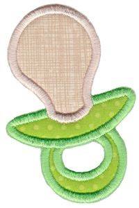 Picture of Applique Pacifier Machine Embroidery Design