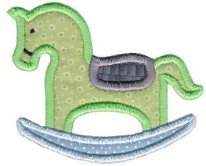 Picture of Applique Rocking Horse Machine Embroidery Design