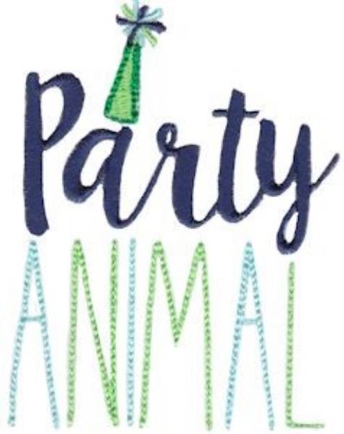 Picture of Birthday Party Animal Machine Embroidery Design