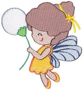 Picture of Fairy & Flowers Machine Embroidery Design