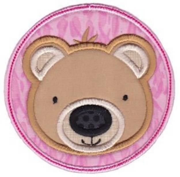 Picture of Face It Applique Bear Machine Embroidery Design