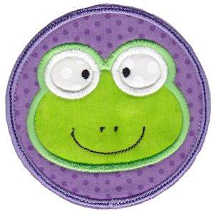 Picture of Face It Frog Applique Machine Embroidery Design