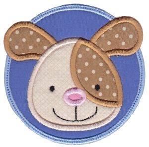 Picture of Face It Puppy Applique Machine Embroidery Design