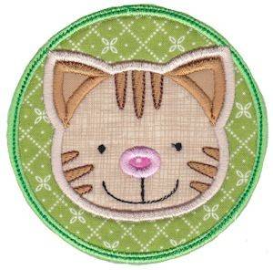 Picture of Face It Kitten Applique Machine Embroidery Design