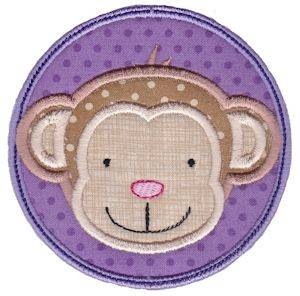 Picture of Face It Monkey Applique Machine Embroidery Design