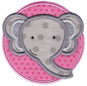 Picture of Face It Elephant Applique Machine Embroidery Design