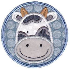 Picture of Face It Cow Applique Machine Embroidery Design