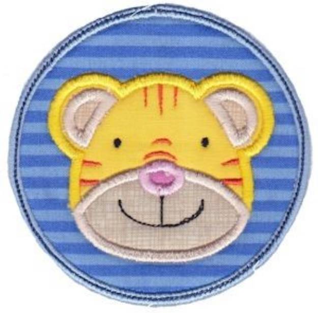 Picture of Face It Tiger Applique Machine Embroidery Design