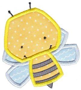 Picture of Little Bugs Applique Bumblebee Machine Embroidery Design