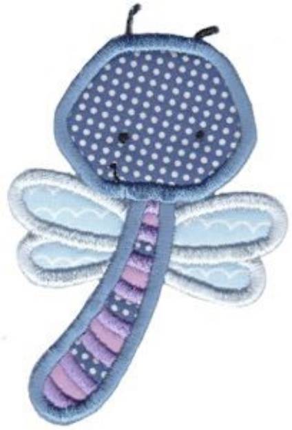 Picture of Little Bugs Applique Dragonfly Machine Embroidery Design
