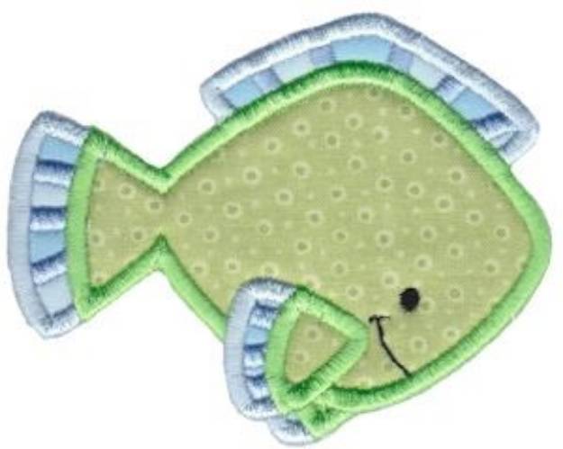 Picture of Ocean Creatures Applique Fish Machine Embroidery Design