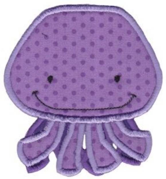 Picture of Ocean Creatures Applique Octopus Machine Embroidery Design