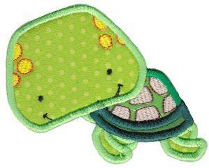 Picture of Ocean Creatures Applique Turtle Machine Embroidery Design