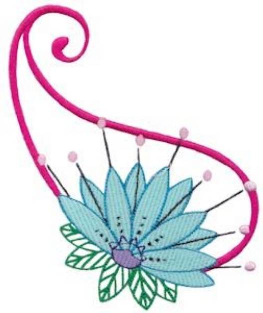 Picture of Mehndi Paisley & Lotus Machine Embroidery Design