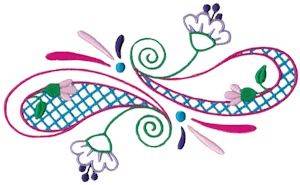 Picture of Mehndi Paisley Machine Embroidery Design