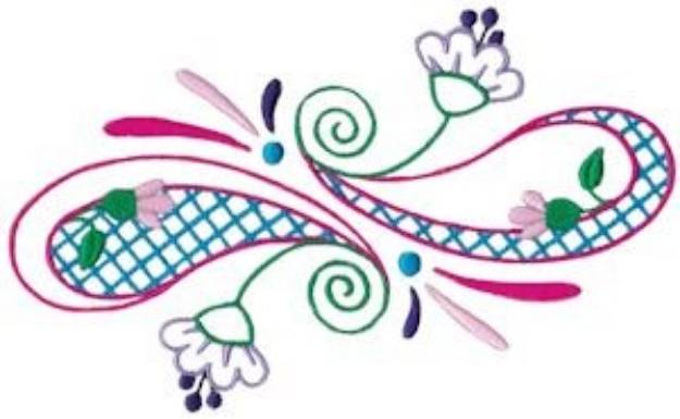 Picture of Mehndi Paisley Machine Embroidery Design