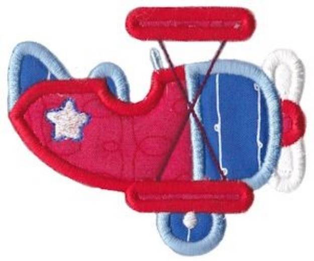Picture of All American Airplane Machine Embroidery Design