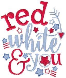 Picture of Red, White & You Machine Embroidery Design