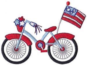 Picture of All American Bicycle Machine Embroidery Design