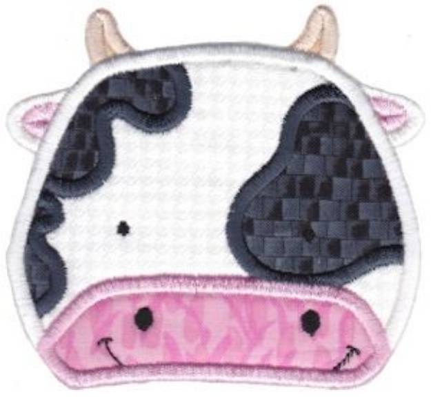 Picture of Cute Cow Applique Machine Embroidery Design