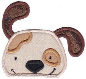 Picture of Cute Puppy Applique Machine Embroidery Design