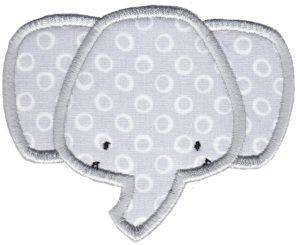 Picture of Cute Elephant Applique Machine Embroidery Design