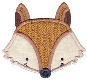 Picture of Cute Fox Applique Machine Embroidery Design