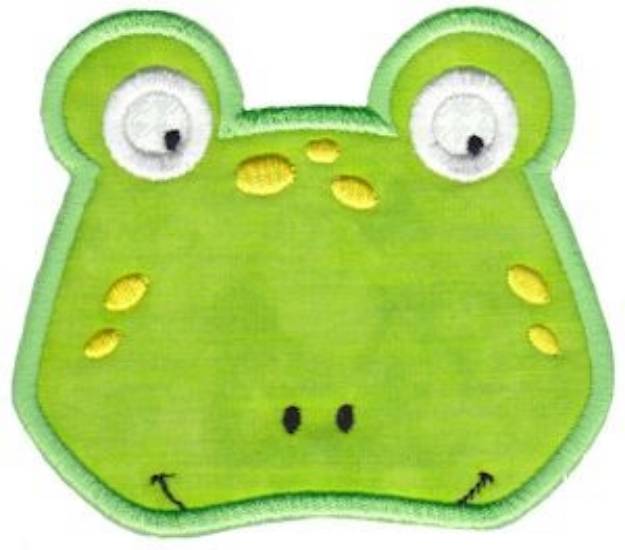 Picture of Cute Frog Applique Machine Embroidery Design