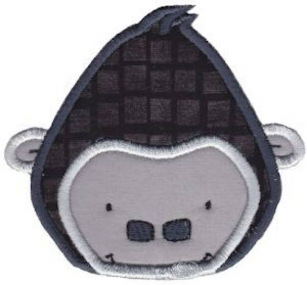 Picture of Cute Gorilla Applique Machine Embroidery Design