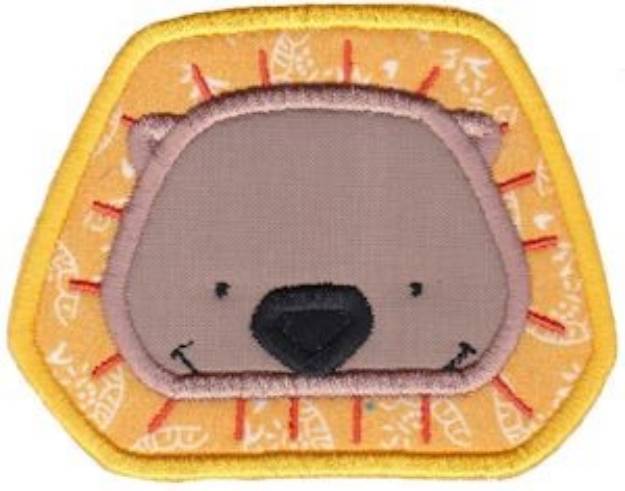 Picture of Cute Lion Applique Machine Embroidery Design