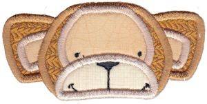 Picture of Cute Monkey Applique Machine Embroidery Design