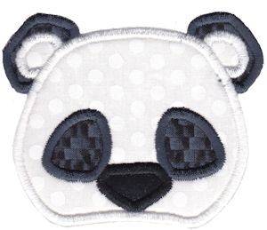 Picture of Cute Panda Applique Machine Embroidery Design