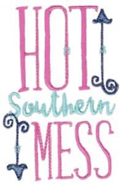 Picture of Hot Southern Mess Machine Embroidery Design