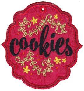 Picture of Cookie Label Applique Machine Embroidery Design