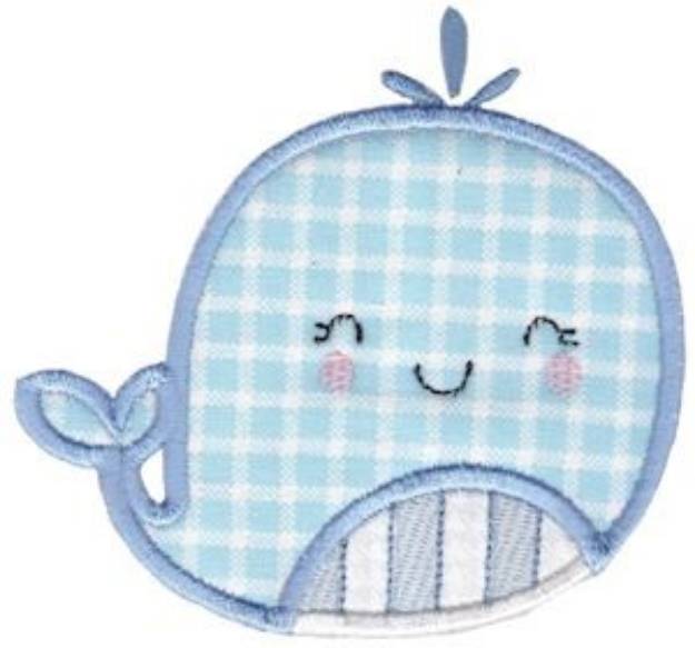 Picture of Baby Whale Applique Machine Embroidery Design