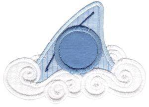 Picture of Shark Fin Applique Machine Embroidery Design