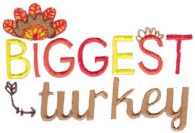 Picture of Biggest Turkey Machine Embroidery Design