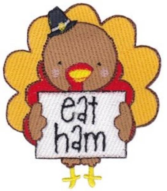 Picture of Eat Ham Machine Embroidery Design