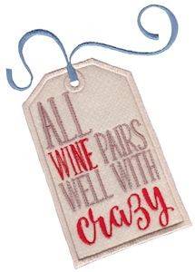 Picture of Wine Pairs Well Machine Embroidery Design