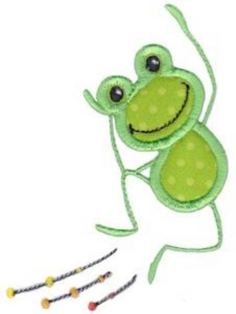 Picture of Frog Applique Machine Embroidery Design