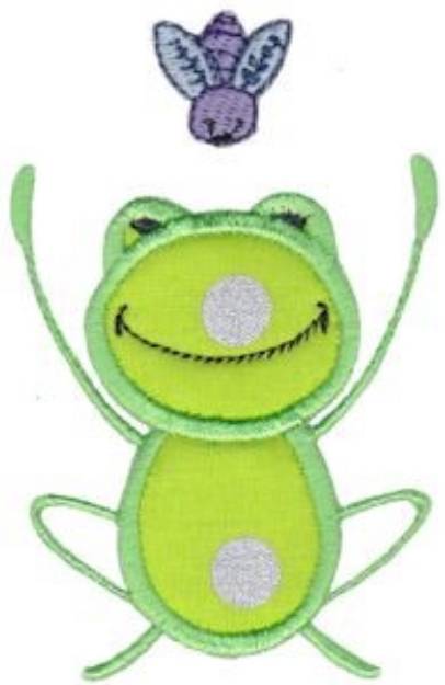 Picture of Frog & Fly Machine Embroidery Design